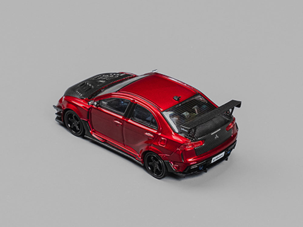 CM Model 1/64 Mitsubishi Lancer Evo X Varis Widebody Metallic Red