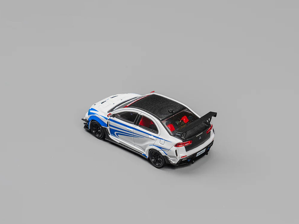CM Model 1/64 Mitsubishi Lancer Evo X Varis Widebody White - Diecast Toyz Australia