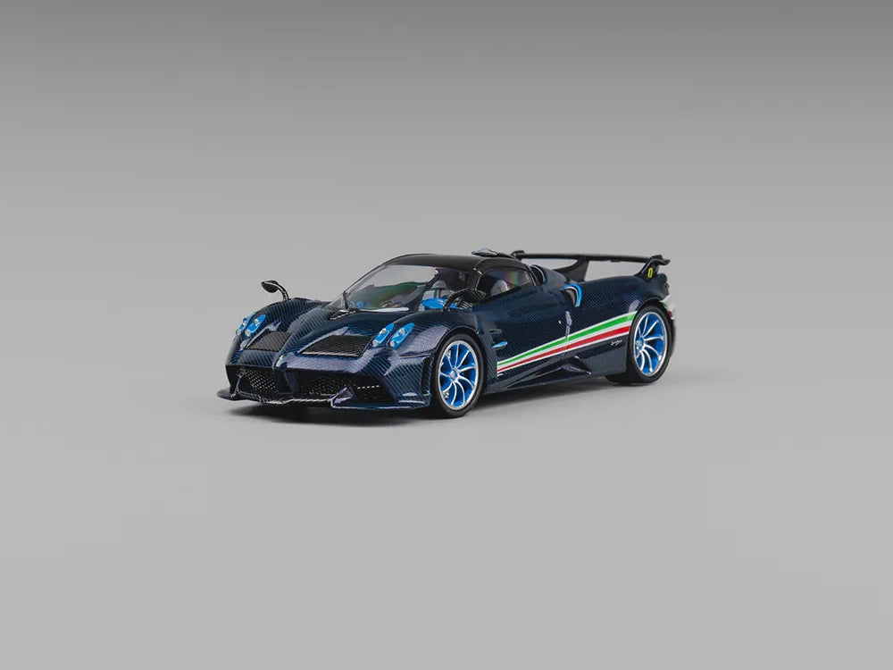CM Model 1/64 Pagani Huayra Tricolor Blue Carbon Fibre