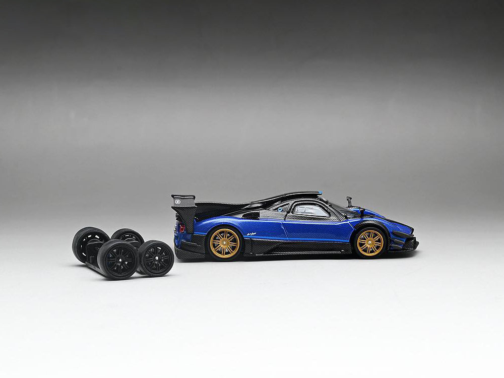 CM Model 1/64 Pagani Zonda Revolution Metallic Blue Hong Kong ToyCar Salon 2023 Edition - Diecast Toyz Australia