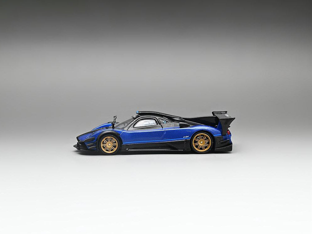 CM Model 1/64 Pagani Zonda Revolution Metallic Blue Hong Kong ToyCar Salon 2023 Edition - Diecast Toyz Australia