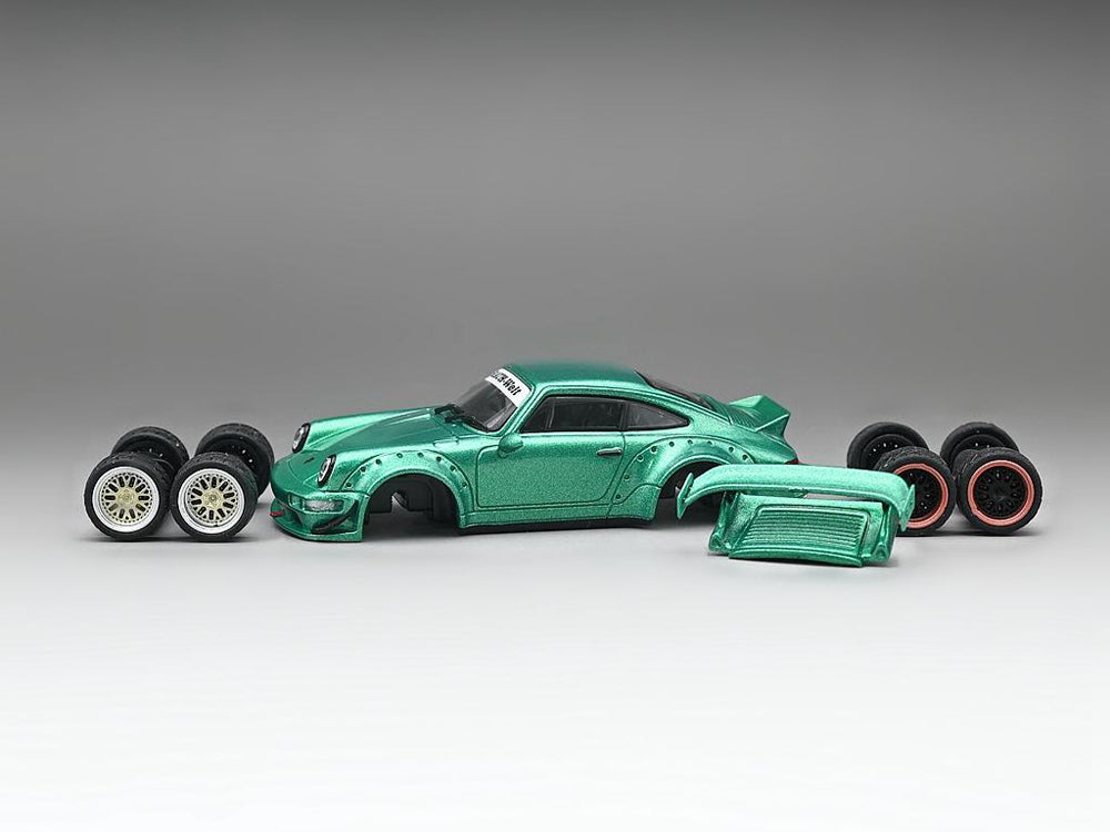 CM Model 1/64 RWB 964 Widebody Metallic Green - Diecast Toyz Australia