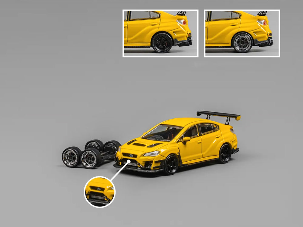 CM Model 1/64 Subaru WRX STI Varis Widebody Ver1.0 Yellow