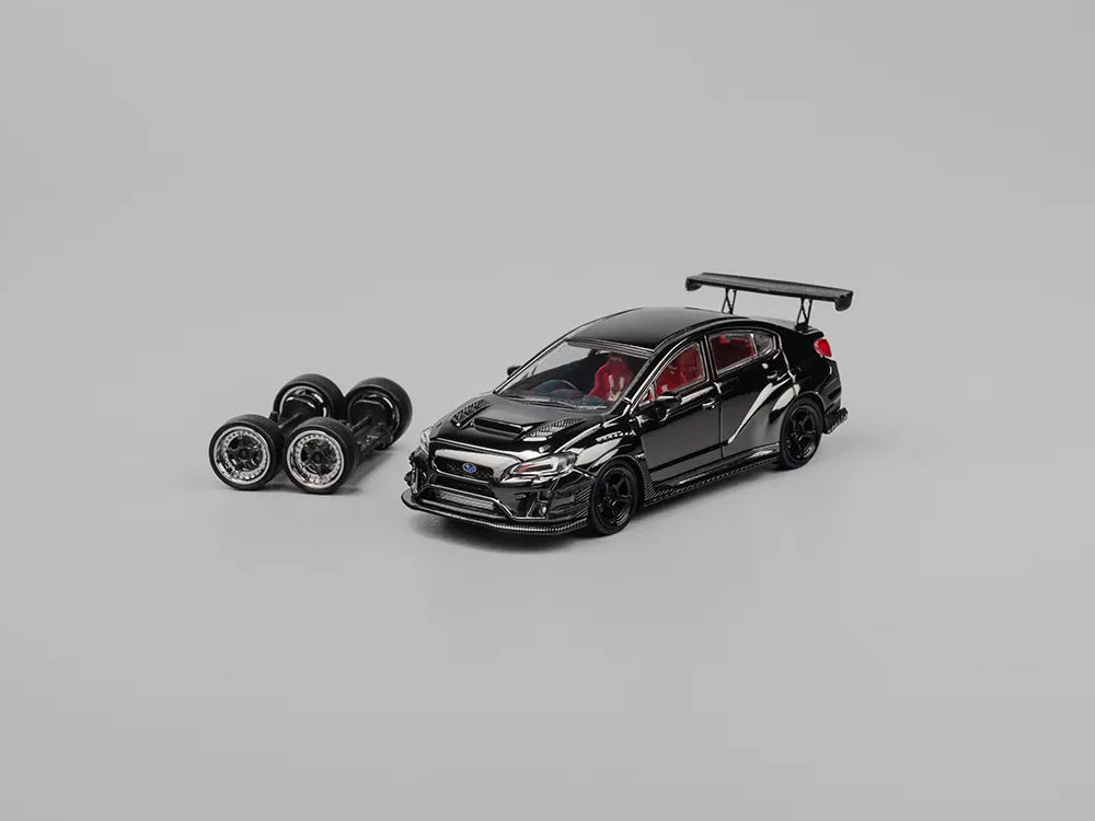 CM Model 1/64 Subaru WRX STI Varis Widebody Ver1.0 Chrome Black