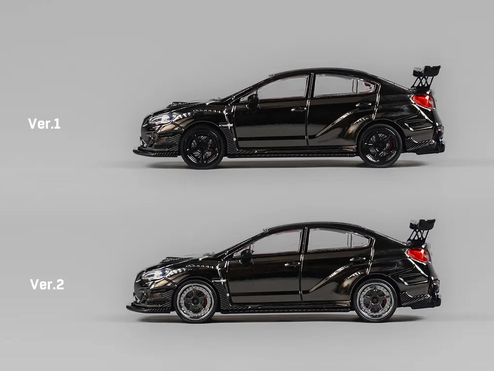 CM Model 1/64 Subaru WRX STI Varis Widebody Ver1.0 Chrome Black