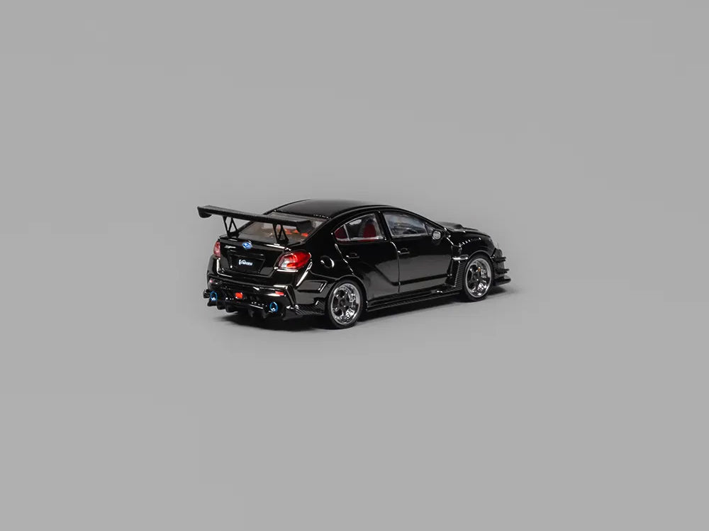 CM Model 1/64 Subaru WRX STI Varis Widebody Ver1.0 Chrome Black