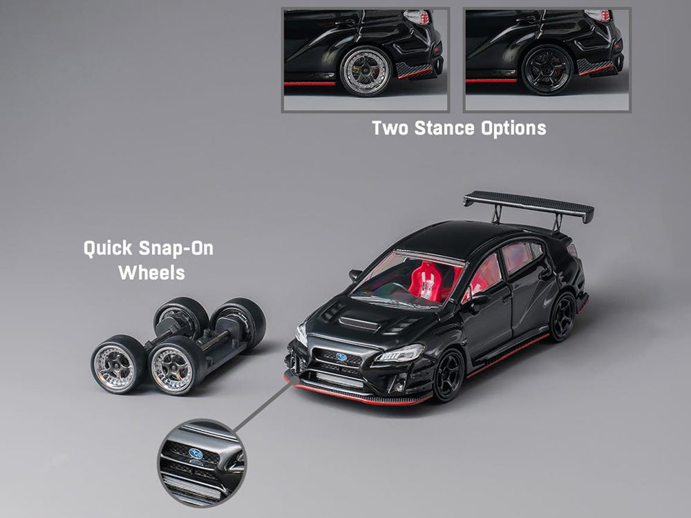 CM Model 1/64 Subaru WRX STI Wdiebody Ver1.0 Varis Black - Diecast Toyz Australia