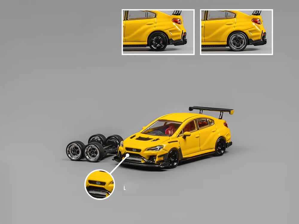 CM Model 1/64 Subaru WRX Varis Widebody Ver 2.0 Yellow