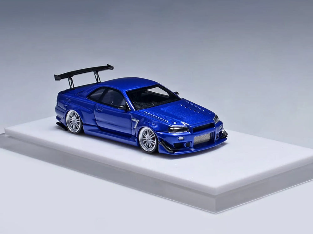 Error404 1/64 Nissan Skyline R34 GTR Modified Blue