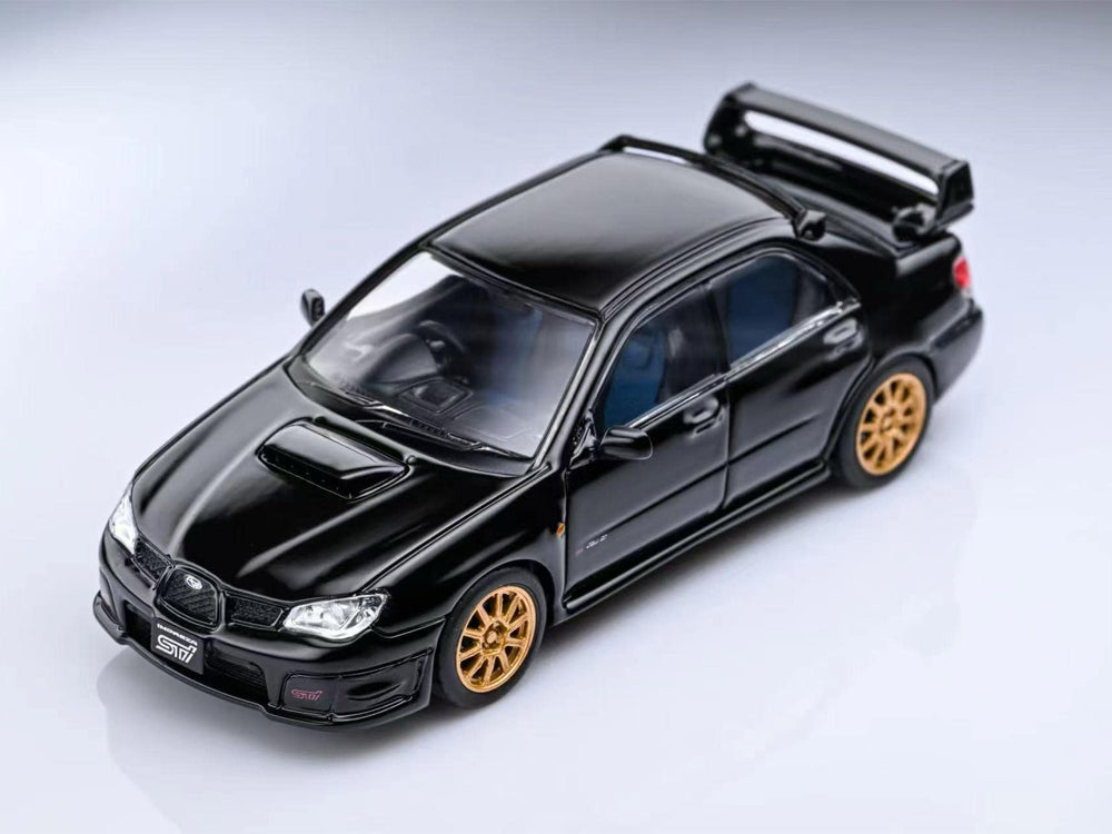Furuya 1/64 Subaru WRX STI GD 9th Gen Sedan Black - Diecast Toyz Australia