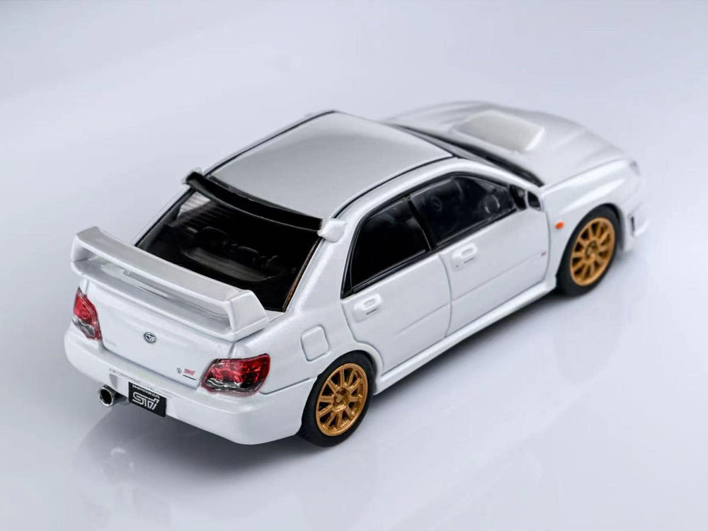 Furuya 1/64 Subaru WRX STI GD 9th Gen Sedan Pearl White - Diecast Toyz Australia