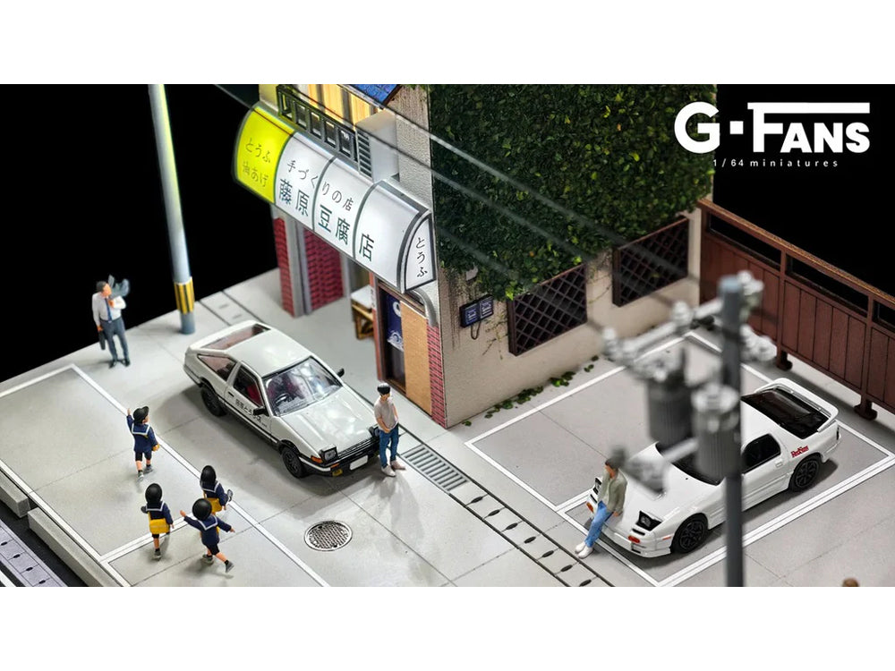 G Fans 1/64 Initial D Fujiawara Theme Diorama with LED Light