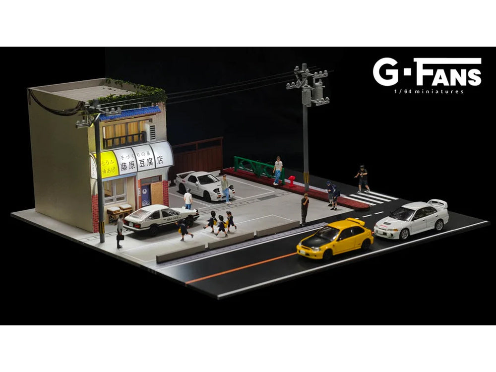 G Fans 1/64 Initial D Fujiawara Theme Diorama with LED Light