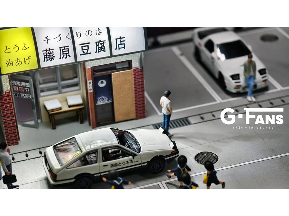 G Fans 1/64 Initial D Fujiawara Theme Diorama with LED Light