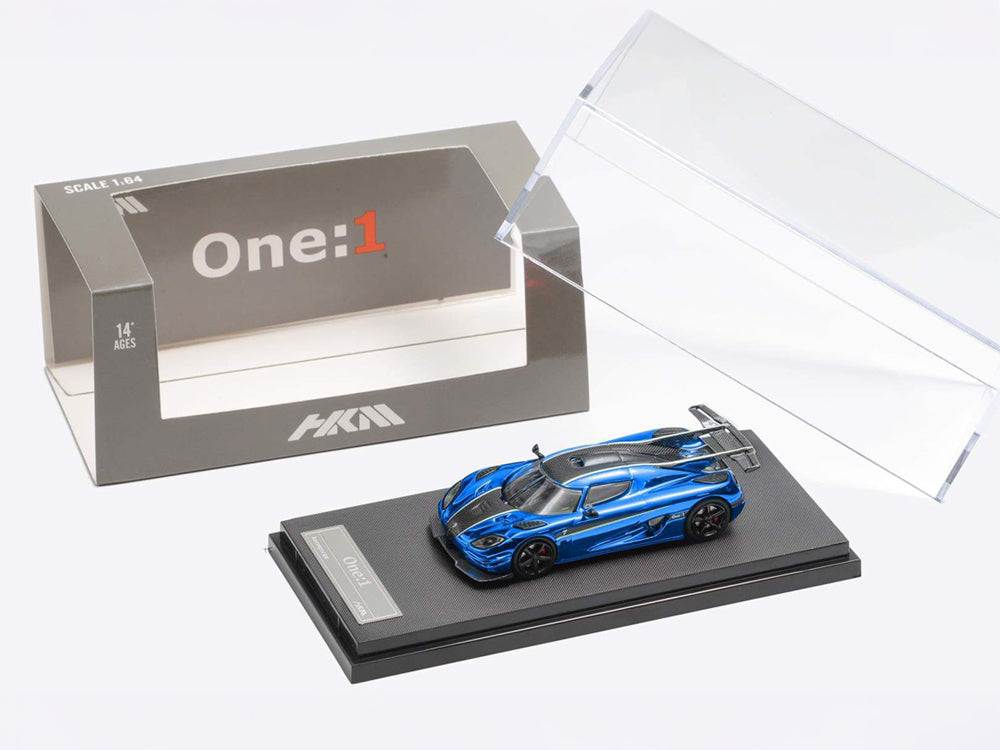 HKM 1/64 Koenigsegg Agera One1 Chrome Blue - Diecast Toyz Australia