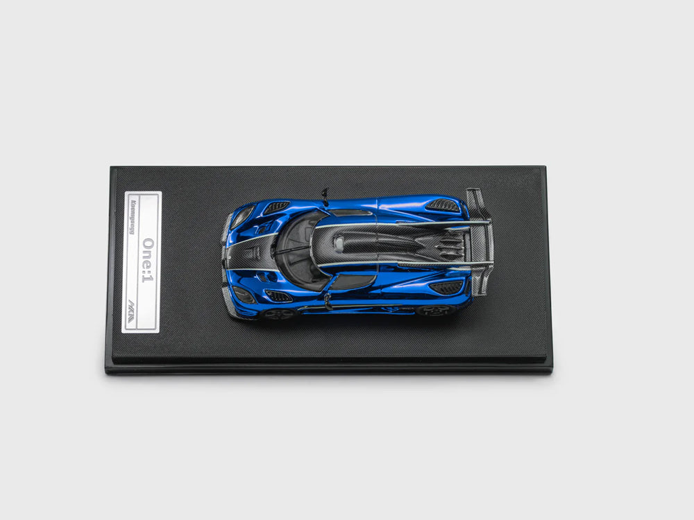 HKM 1/64 Koenigsegg Agera One1 Chrome Blue - Diecast Toyz Australia