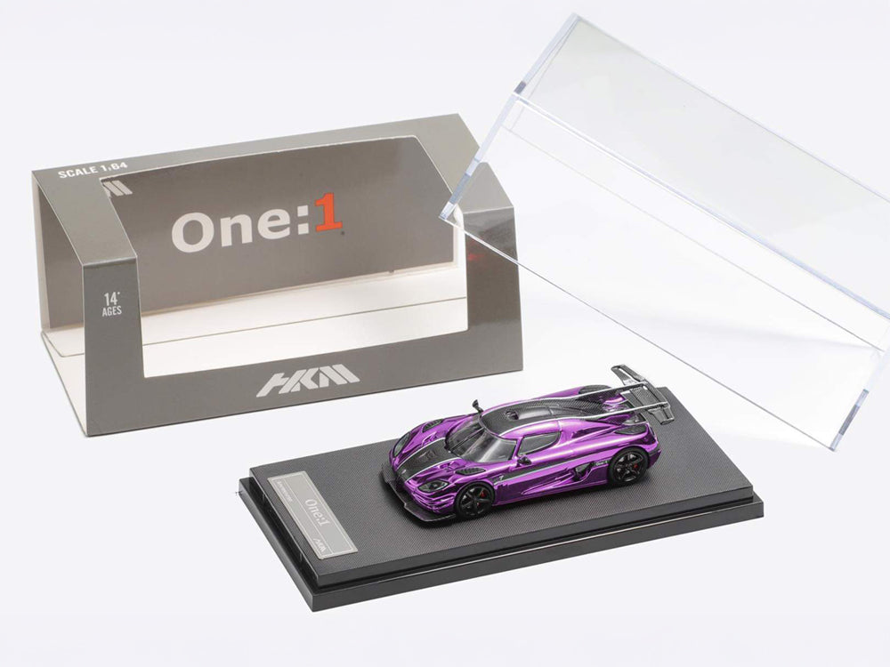 HKM 1/64 Koenigsegg Agera One1 Chrome Purple - Diecast Toyz Australia