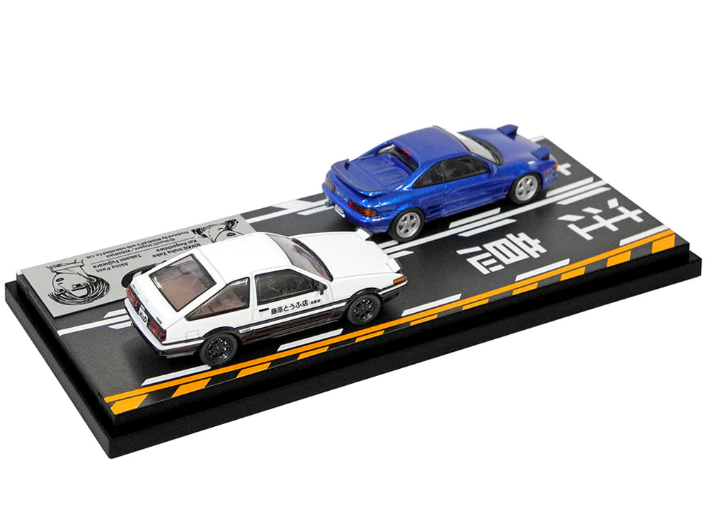 Hi Story 1 64 Initial D Toyota MR2 SW20 Blue vs Toyota Trueno AE86