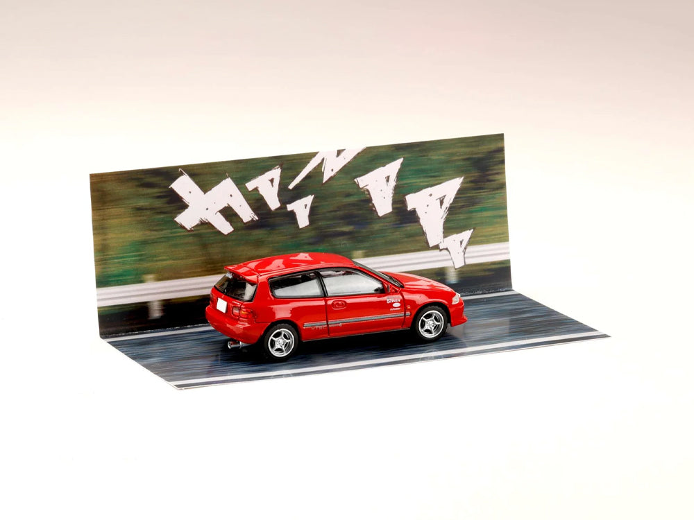 Hobby Japan x JDM64 1/64 Honda Civic EG6 Myogi Night Kids - Shingo Shoji vs Takumi Fujiwara