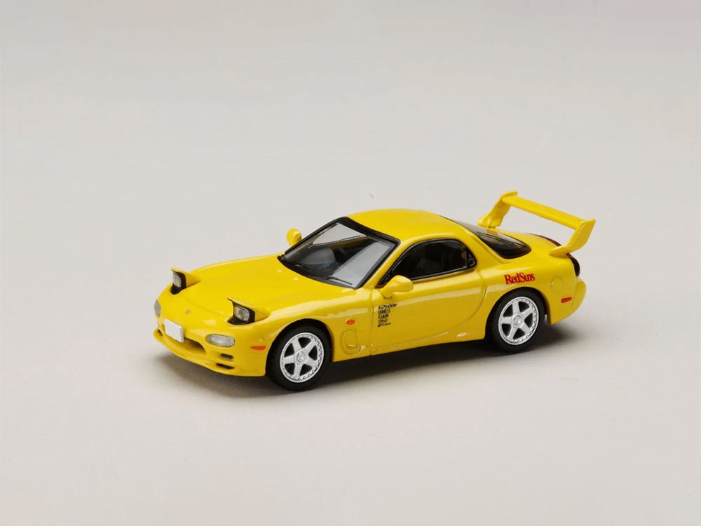 Hobby Japan x JDM64 1/64 Mazda RX7 FD3S Red Suns Keisuke Takahahi vs Takumi Fujiwara Initial D