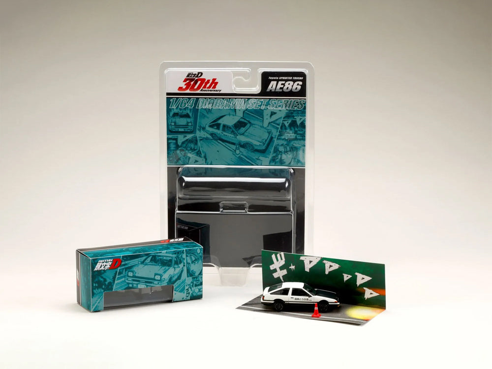 Hobby Japan x JDM64 1/64 Toyota Sprinter AE86 vs Tomoyuki Tachi Initial D