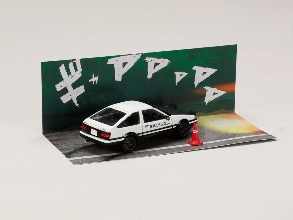 Hobby Japan x JDM64 1/64 Toyota Sprinter AE86 vs Tomoyuki Tachi Initial D