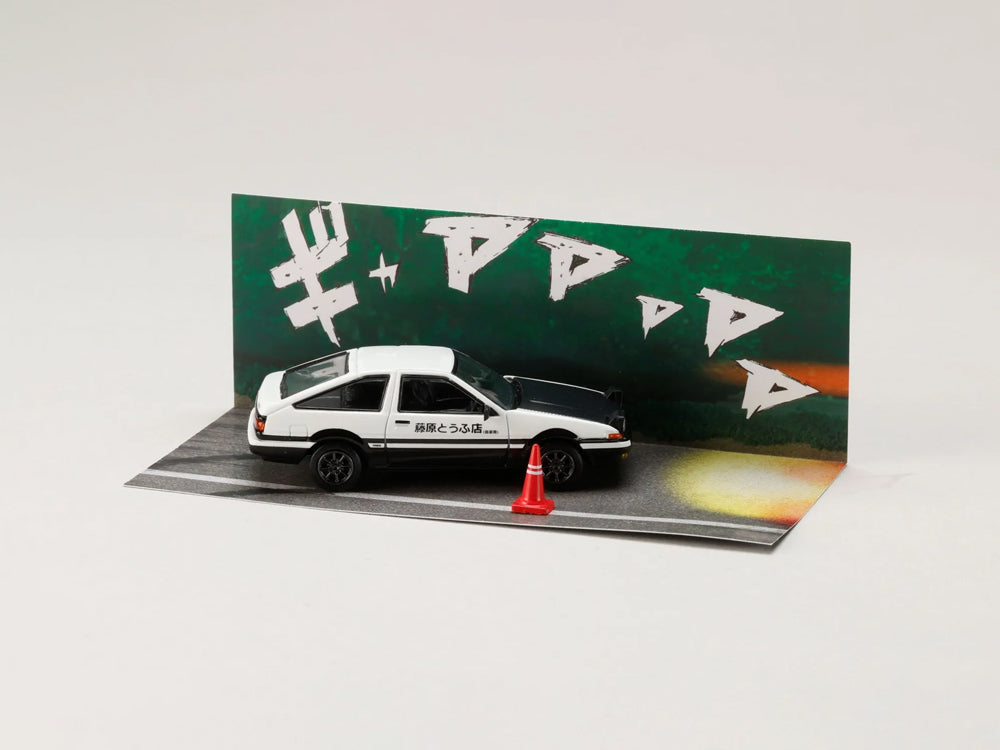 Hobby Japan x JDM64 1/64 Toyota Sprinter AE86 vs Tomoyuki Tachi Initial D