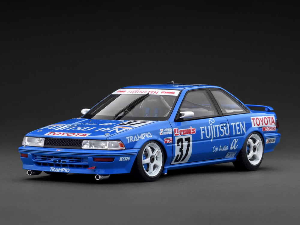 Ignition Model 1/18 Fujitsu Ten Tom's Corolla #37 1991 JTC Blue