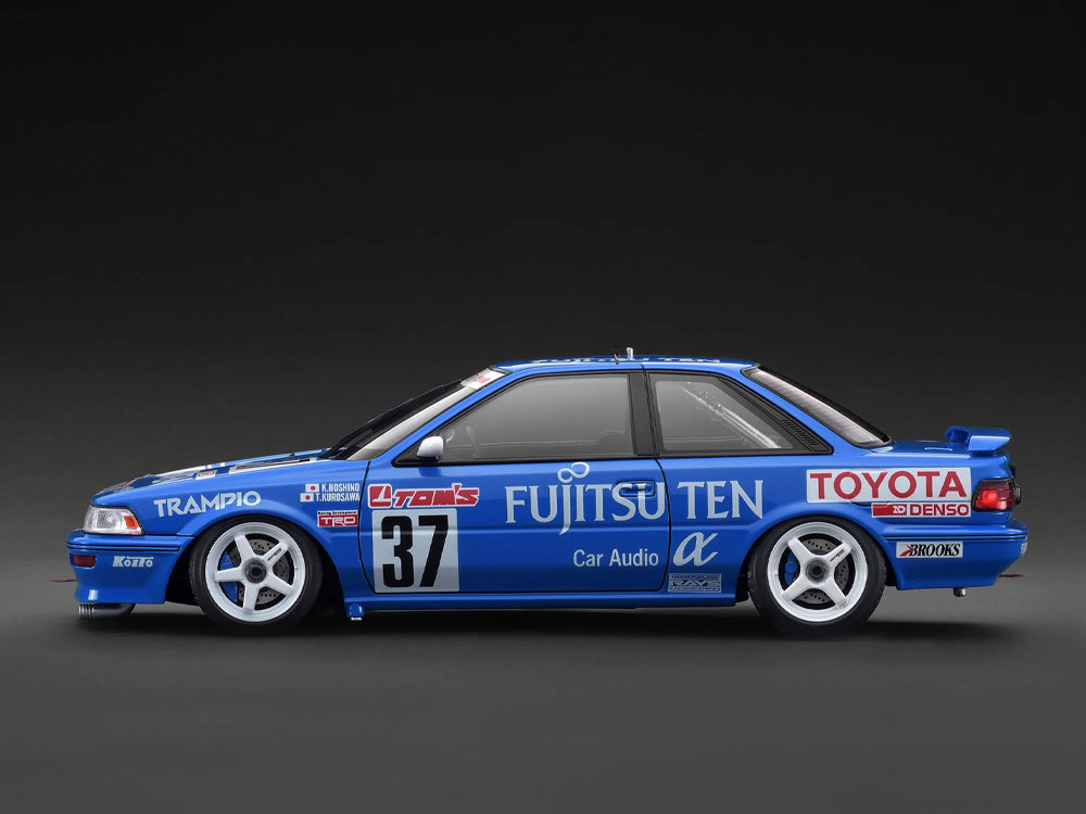 Ignition Model 1/18 Fujitsu Ten Tom's Corolla #37 1991 JTC Blue