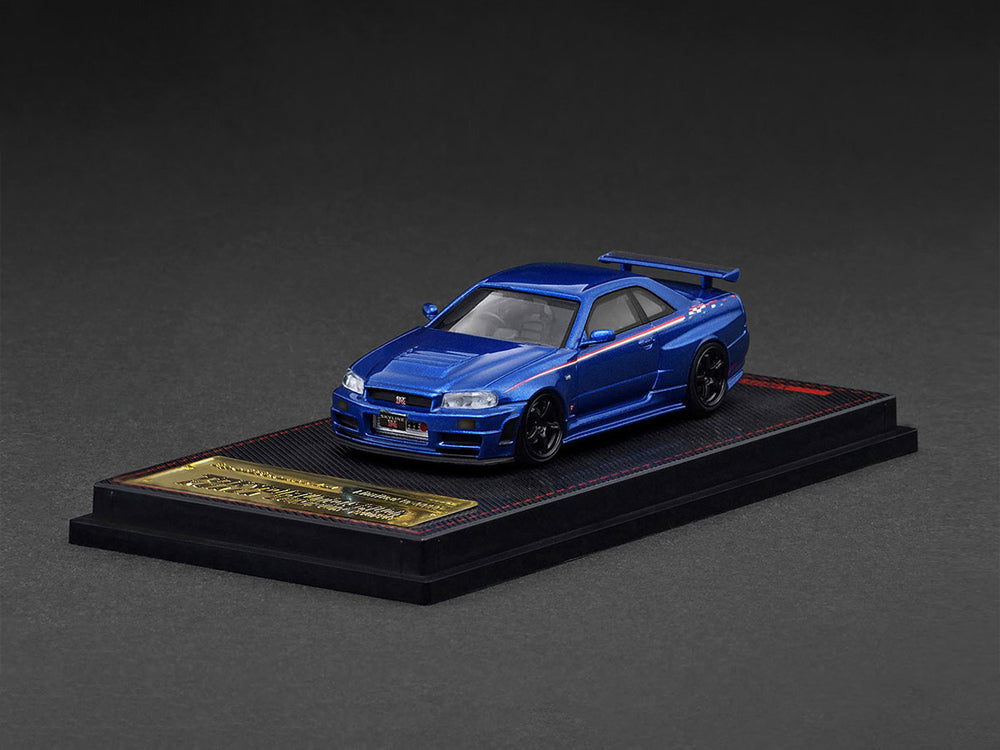 Ignition Model 1/64 Nissan Skyline GTR R34 BNR34 V-Spec II Metallic Blue TASKL25 Event Model