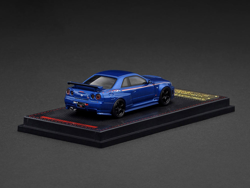 Ignition Model 1/64 Nissan Skyline GTR R34 BNR34 V-Spec II Metallic Blue TASKL25 Event Model