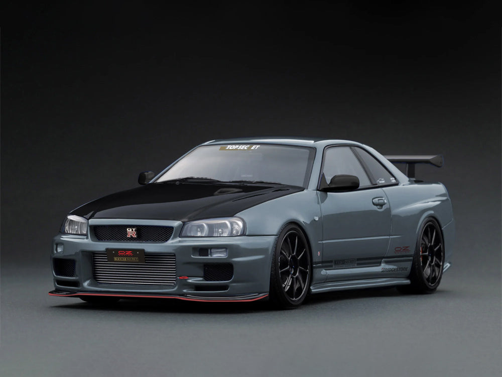 Ignition Model 1/18 Nissan Skyline GTR R34 Top Secret Stealth Gray - Diecast Toyz Australia
