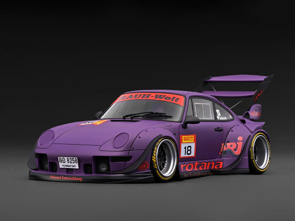 Ignition Model 1/18 RWB 993 Matte Purple with Mr Nakai Figurine