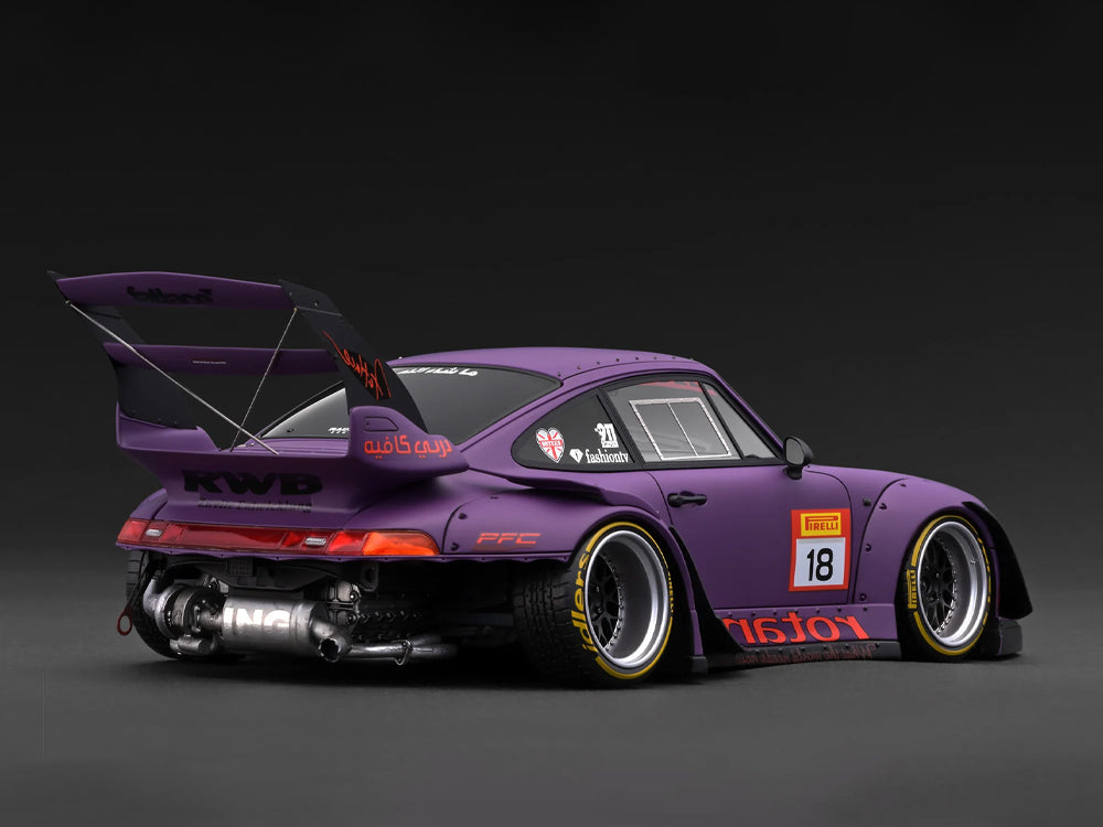 Ignition Model 1/18 RWB 993 Matte Purple with Mr Nakai Figurine