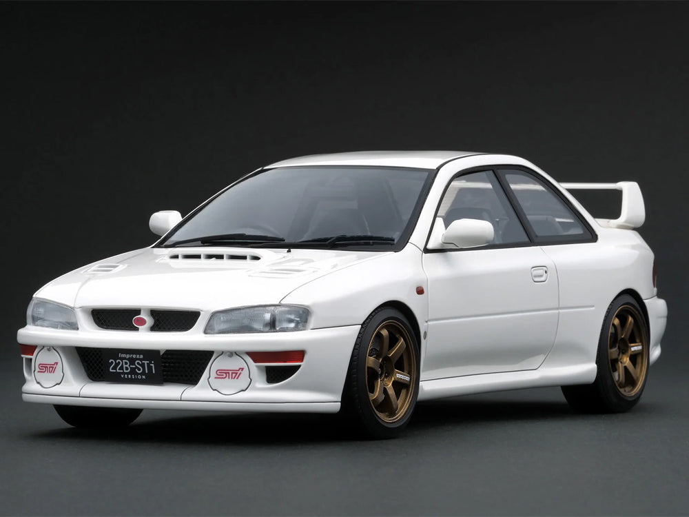 Ignition Model 1/18 Subaru Impreza 22B STI Version White - Diecast Toyz Australia