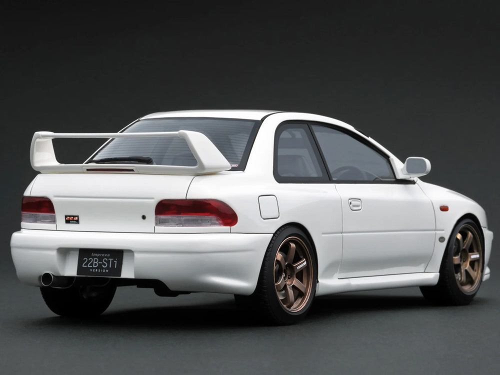 Ignition Model 1/18 Subaru Impreza 22B STI Version White - Diecast Toyz Australia