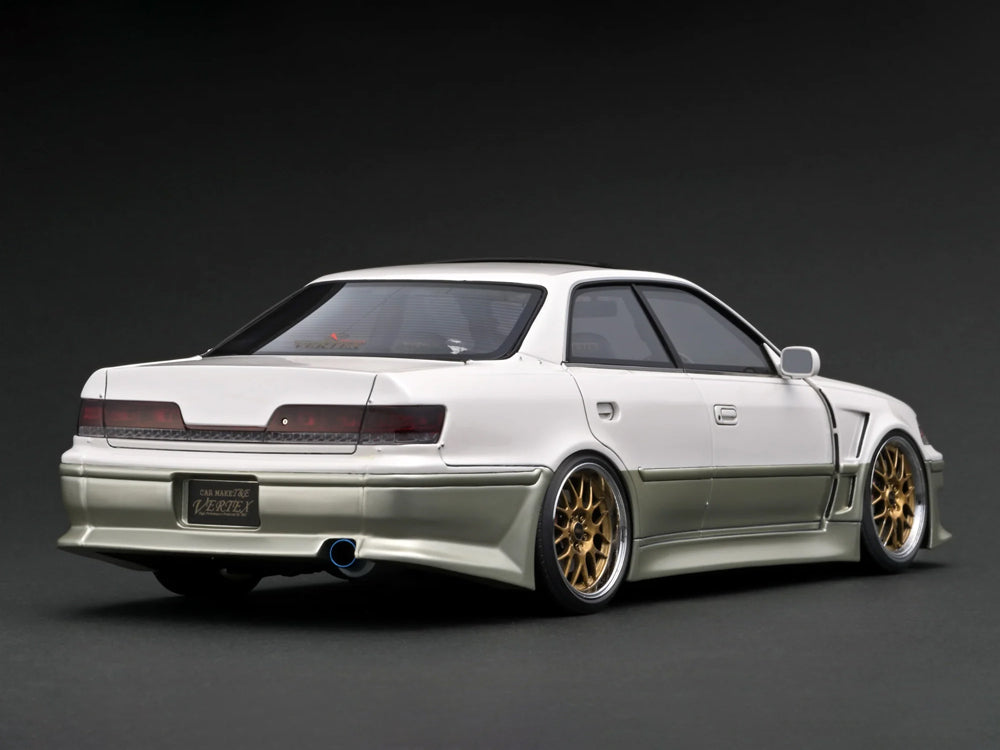 Ignition Model 1/18 Toyota Chaser JZX100 Mark II Pearl White/Champagne Gold - Diecast Toyz Australia