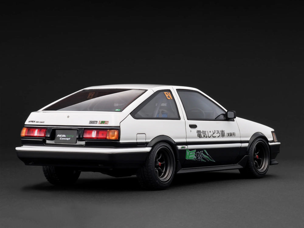 Ignition Model 1/18 Toyota Corolla Levin AE86 BEV 3 Door Black White