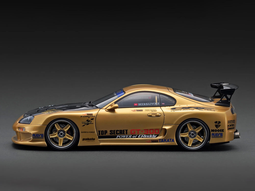 Ignition Model 1/18 Toyota Supra JZA80 Top Secret GT300 Gold