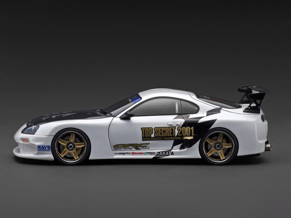 Ignition Model 1/18 Toyota Supra JZA80 Top Secret GT300 White