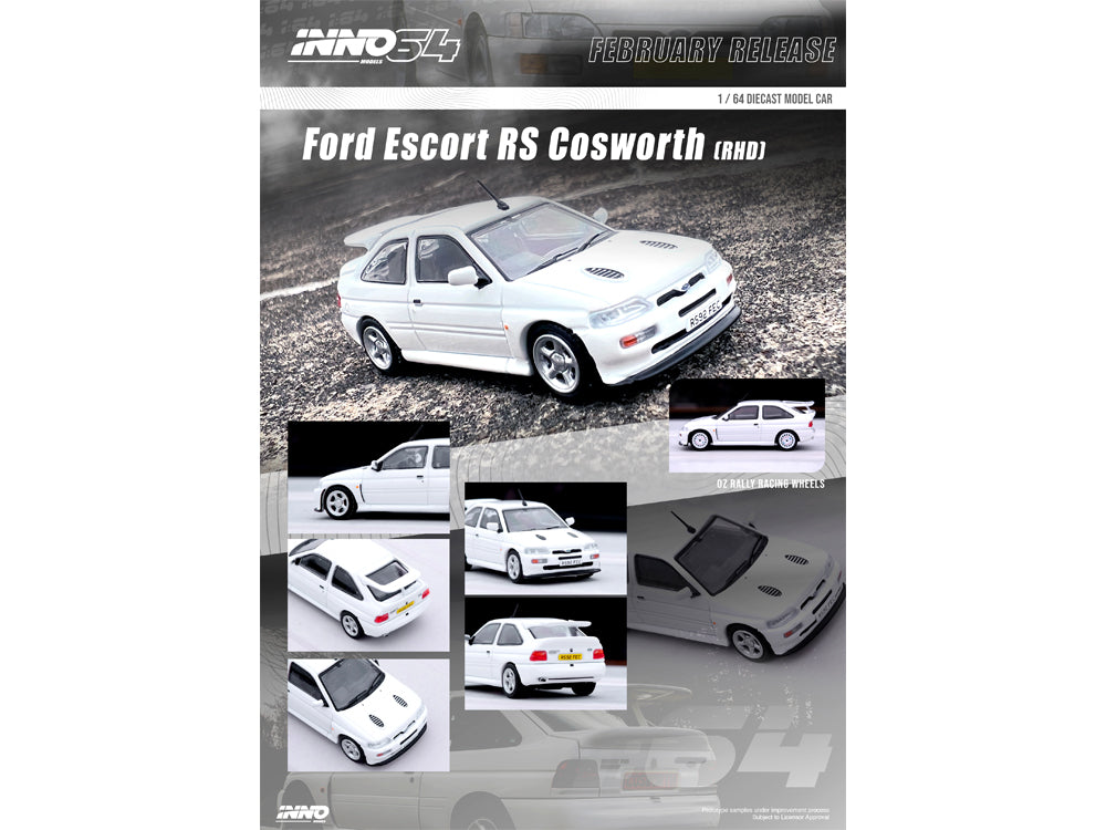 Inno64 Ford Escort RS Cosworth White RHD - Diecast Toyz Australia