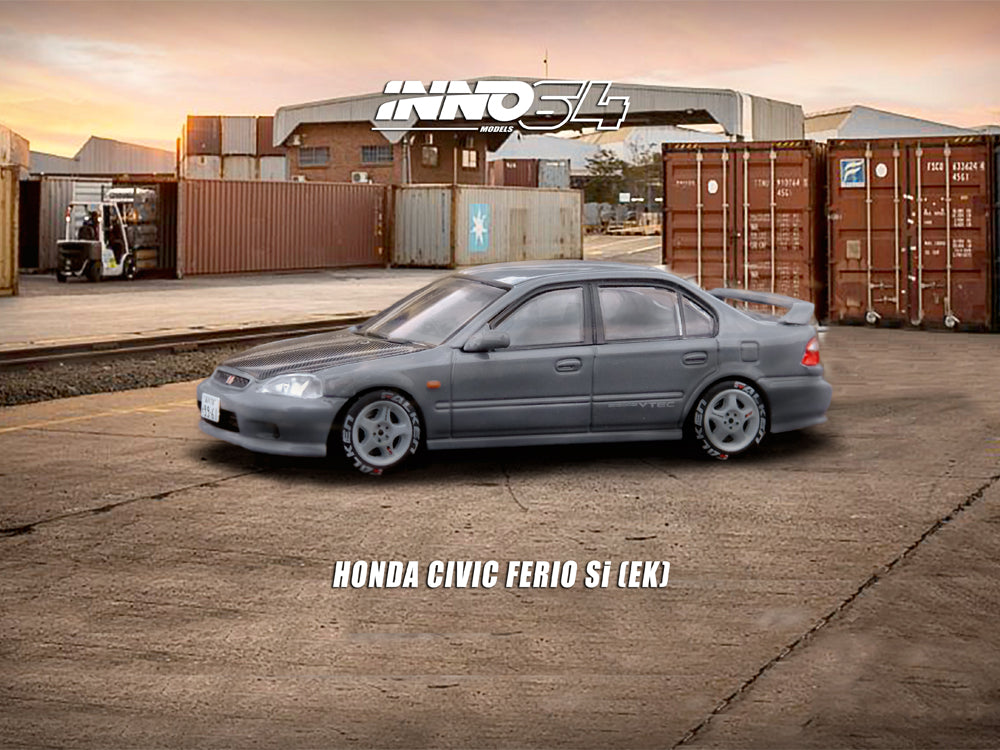 Inno64 Honda Civic Ferio Vi-RS Cement Grey - Diecast Toyz Australia