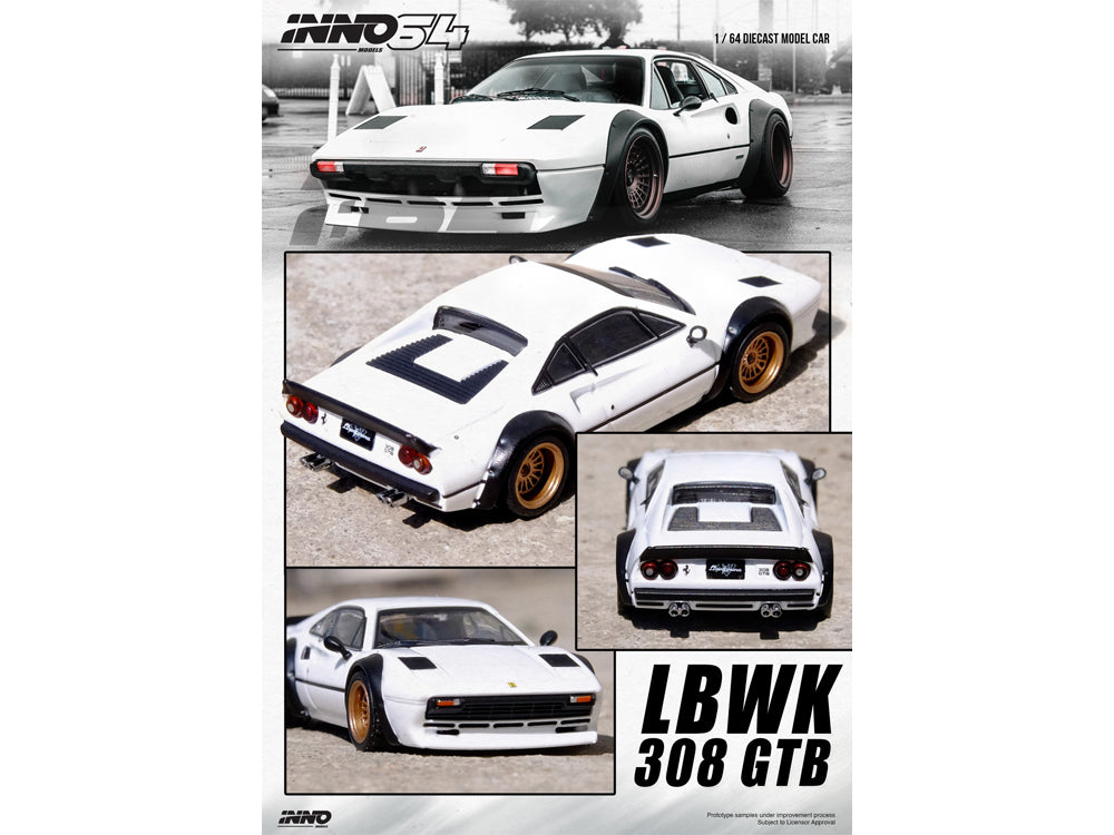 Inno64 LBWK Ferrari 308 GTB White - Diecast Toyz Australia