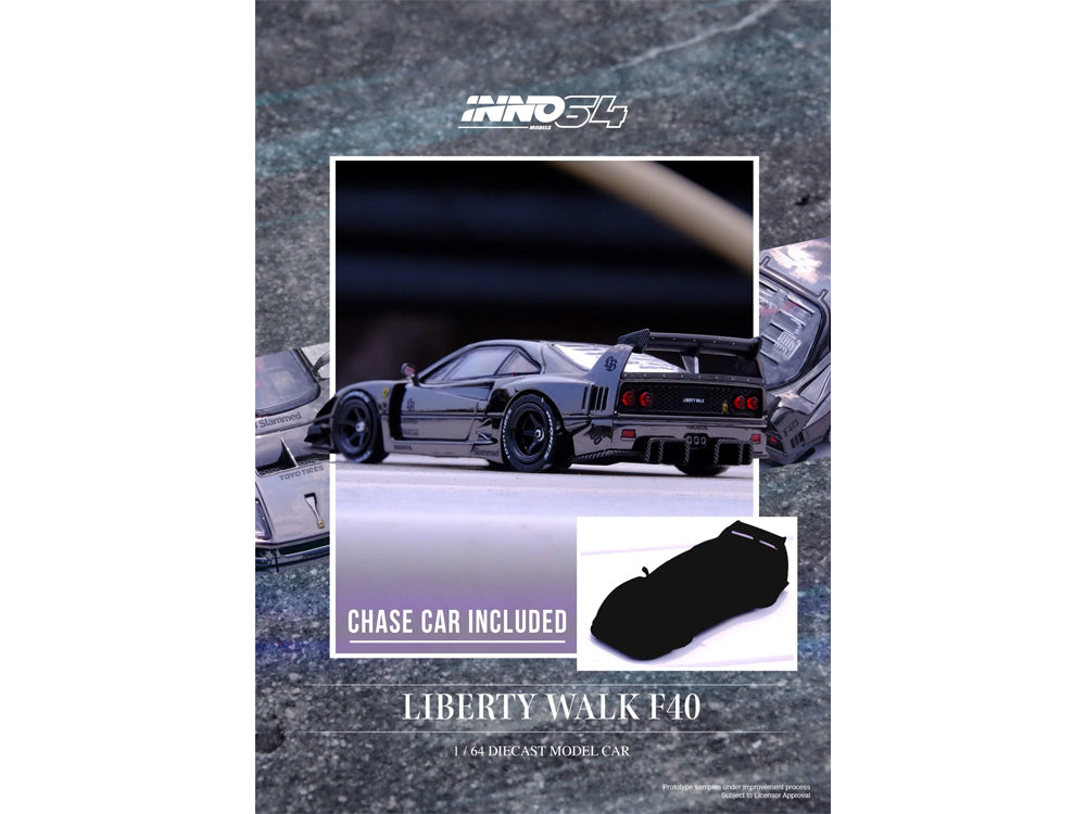 Inno64 LBWK Ferrari F40 Chrome Black