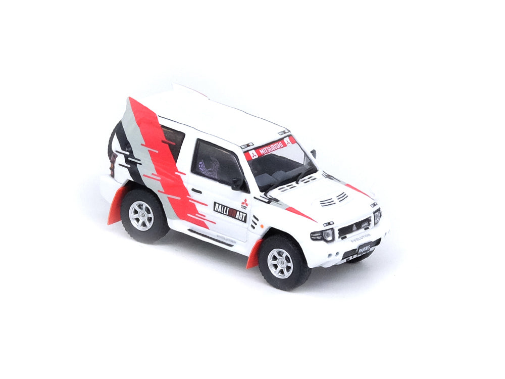 Inno64 Mitsubishi Pajero Evolution RALLIART White - Diecast Toyz Australia