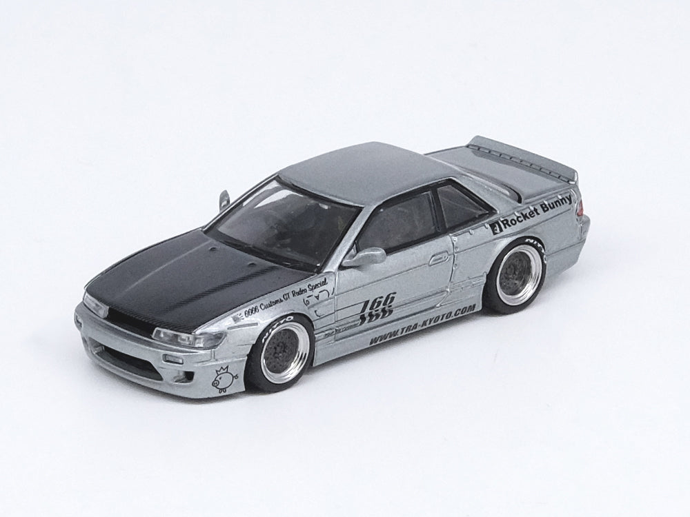 Inno64 Nissan Silvia S13 Pandem Rocket Bunny V1 Silver - Diecast Toyz Australia