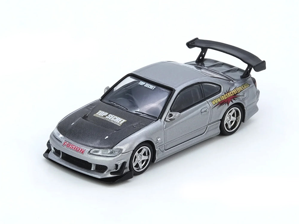 Inno64 Nissan Silvia S15 Top Secret Chrome Silver TASKL25 Event Edition