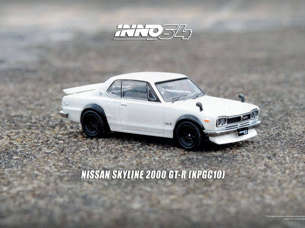 Inno64 Nissan Skyline 2000 GT-R KPGC10 White - Diecast Toyz Australia