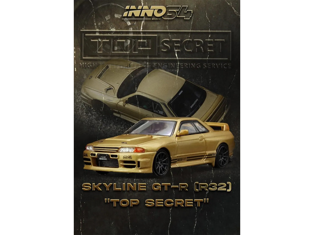 Inno64 Nissan Skyline GT-R R32 Top Secret 650R Gold - Diecast Toyz Australia