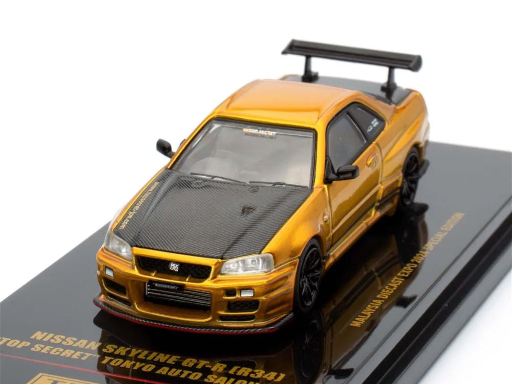 Inno64 Nissan Skyline GT-R R34 Top Secret Tokyo Autosalon - Malaysia Diecast Expo 2024 Limited Release - Diecast Toyz Australia